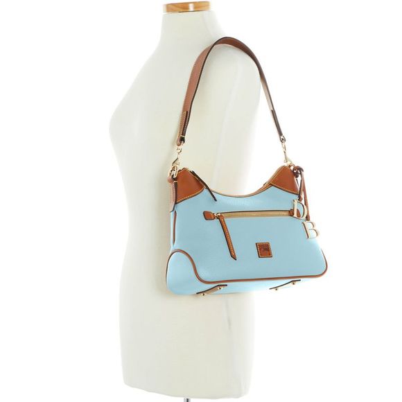 Dooney & Bourke Pebble Grain Hobo Shoulder Bag - Pale Blue - Picture 4 of 4